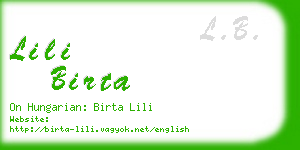 lili birta business card